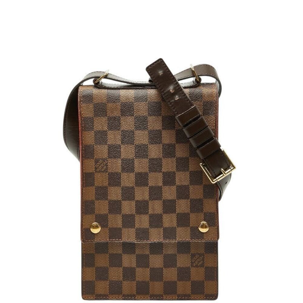 Louis Vuitton Damier Ebene Portobello Shoulder Bag Brown